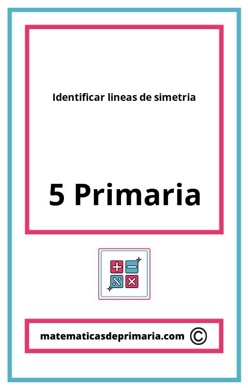 Ejercicios Resueltos Identificar lineas de simetria 5 Primaria PDF